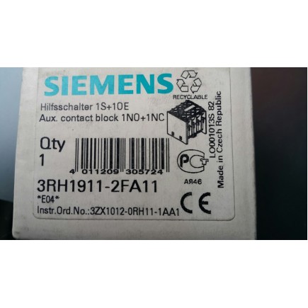 3RH1911-2FA11 Siemens Yardımcı Kontak Blok